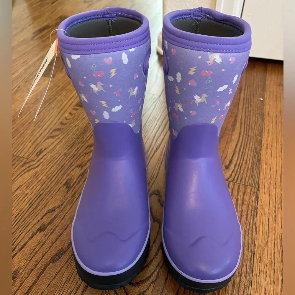 NEW Bogs | Kids Grasp Pegasus Purple Boots‎ -22’F Waterproof Sz 6 Youth